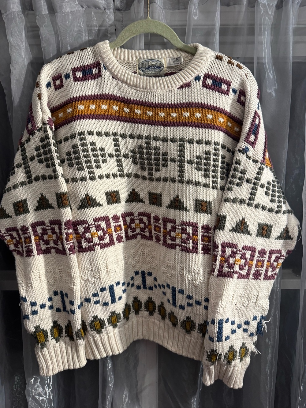 Vintage Britches Great Outdoors 100% Cotton Sweater (see pics)